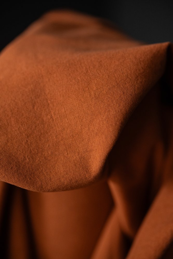rusty orange canvas fabric