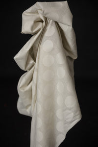 white jacquard spot fabric