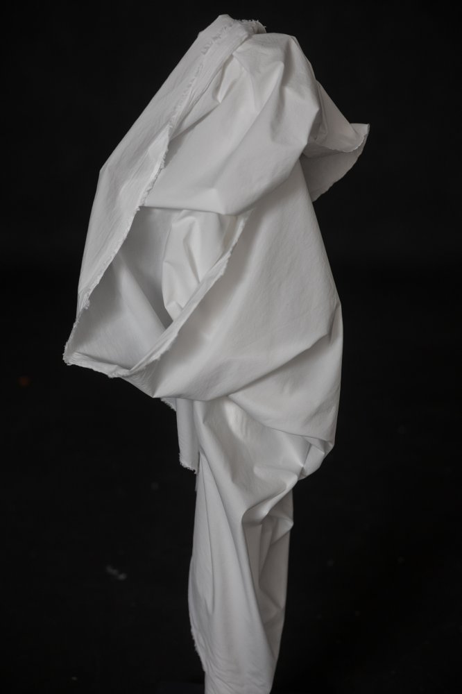 white triple washed fabric