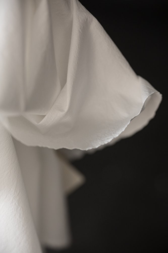 white triple washed fabric