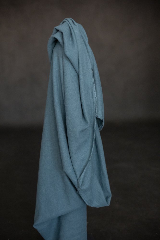 Japanese Linen/Wool Twill - Winchelsea Blue