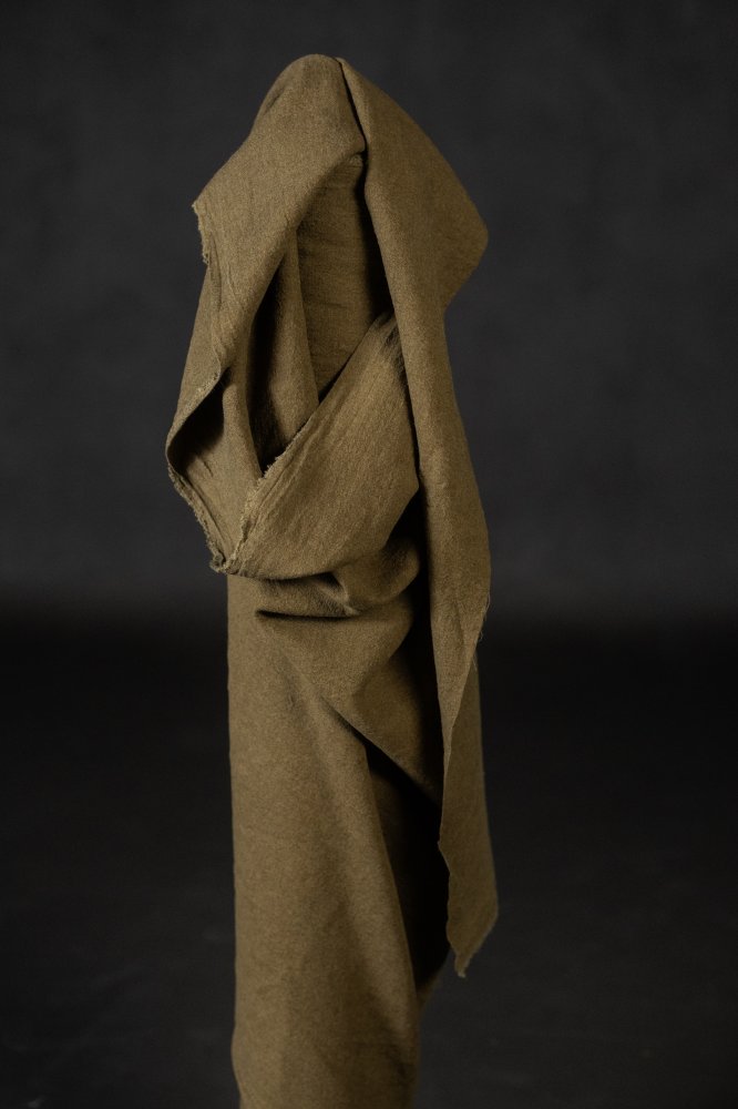 Japanese Brushed Linen/Wool - Burnt Toffee