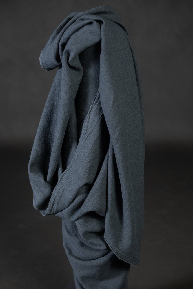Japanese Brushed Linen/Wool - Denim Blue