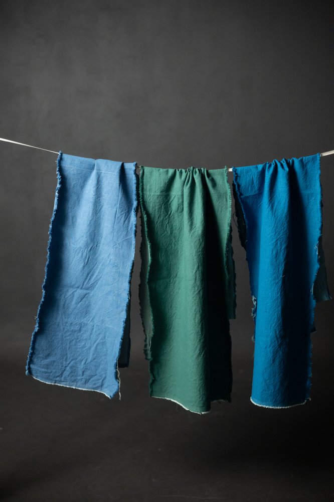 emerald green denim fabric