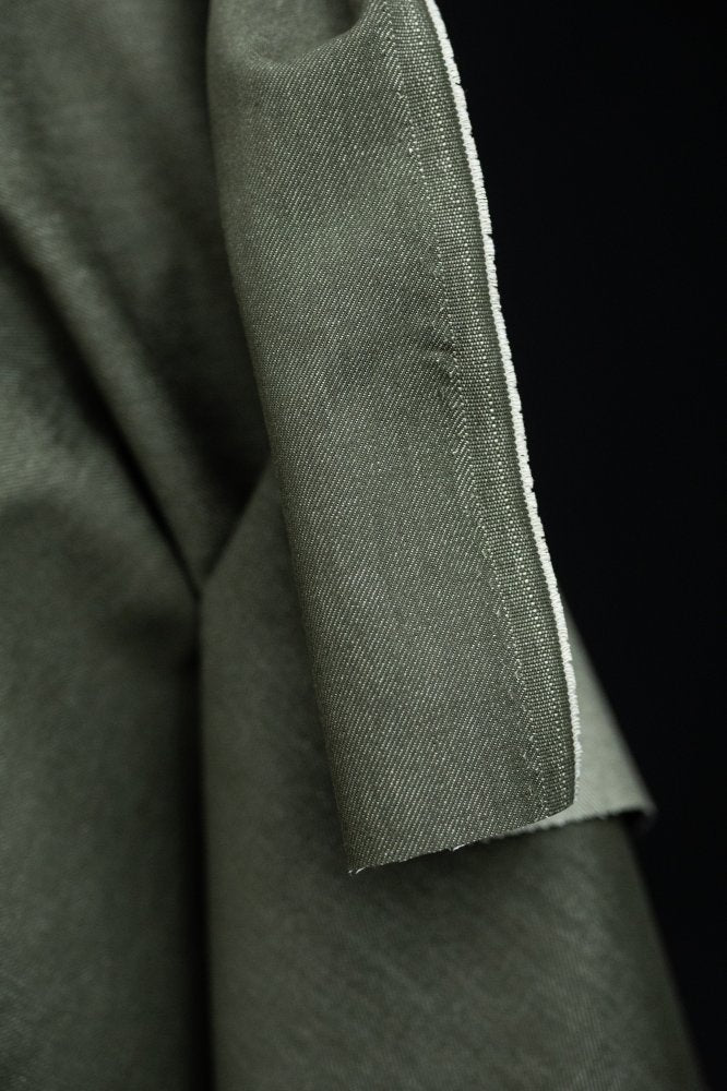 green 10oz cotton denim