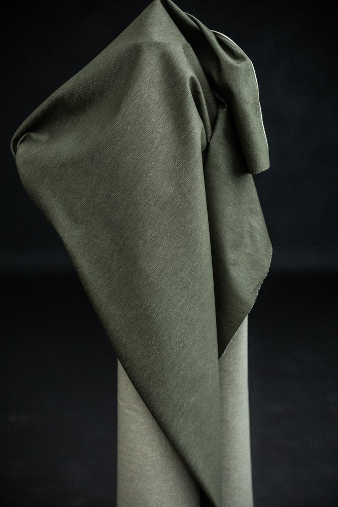 green 10oz cotton denim