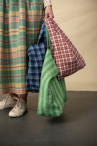 European Laundered Linen Stripe - Aloe