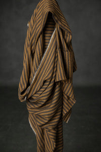 brown black stripe fabric linen