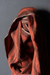 European Laundered Linen Stripe - Biscotti