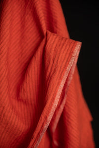 European Laundered Linen Stripe - Bitter Orange