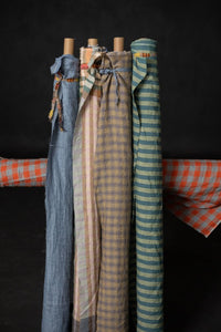 European Laundered Linen Check - Campari Spritz