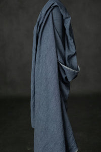 blue linen chambray fabric