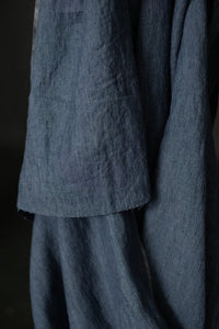 blue linen chambray fabric