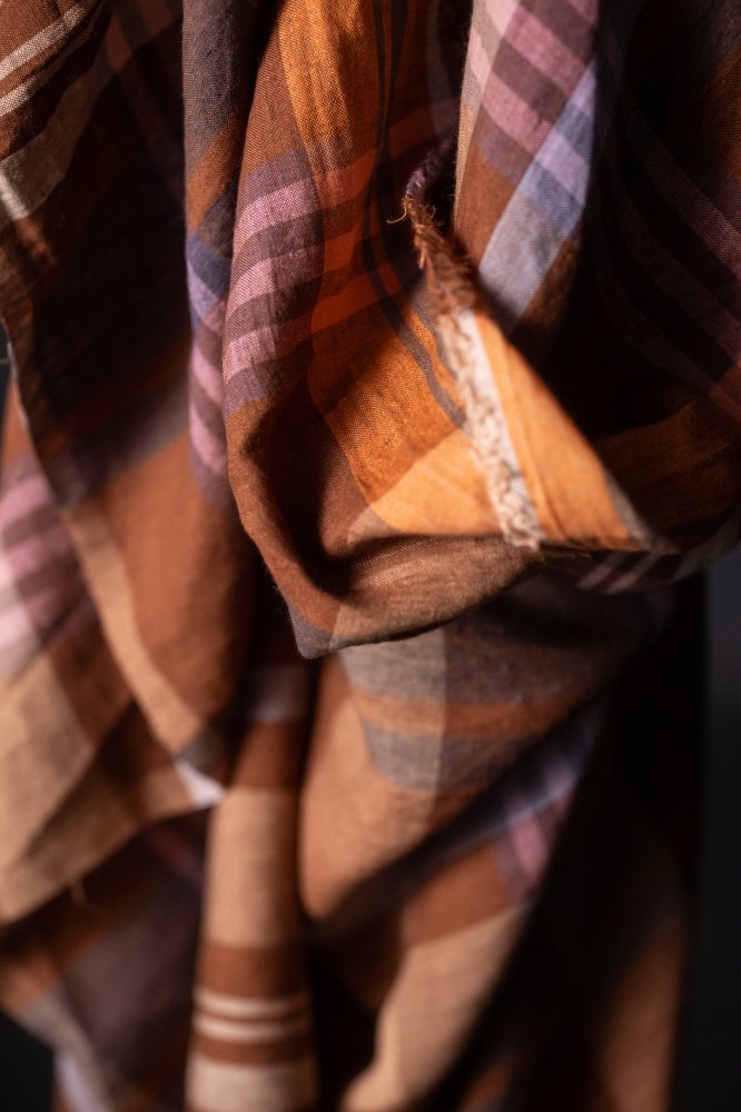 European Laundered Linen Check - Chatou Rust