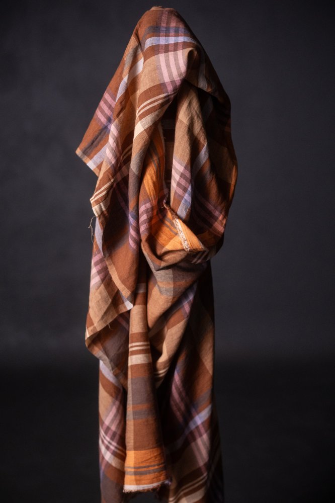European Laundered Linen Check - Chatou Rust