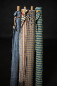 European Laundered Linen Stripe - Earl Grey