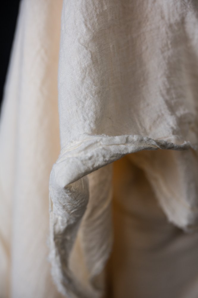 milky white extra wide laundered linen fabric
