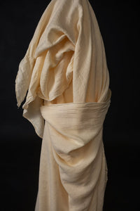off white extra wide laundered linen fabric