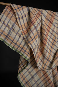 European Laundered Linen Check - Feverfew