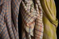 European Laundered Linen Check - Feverfew
