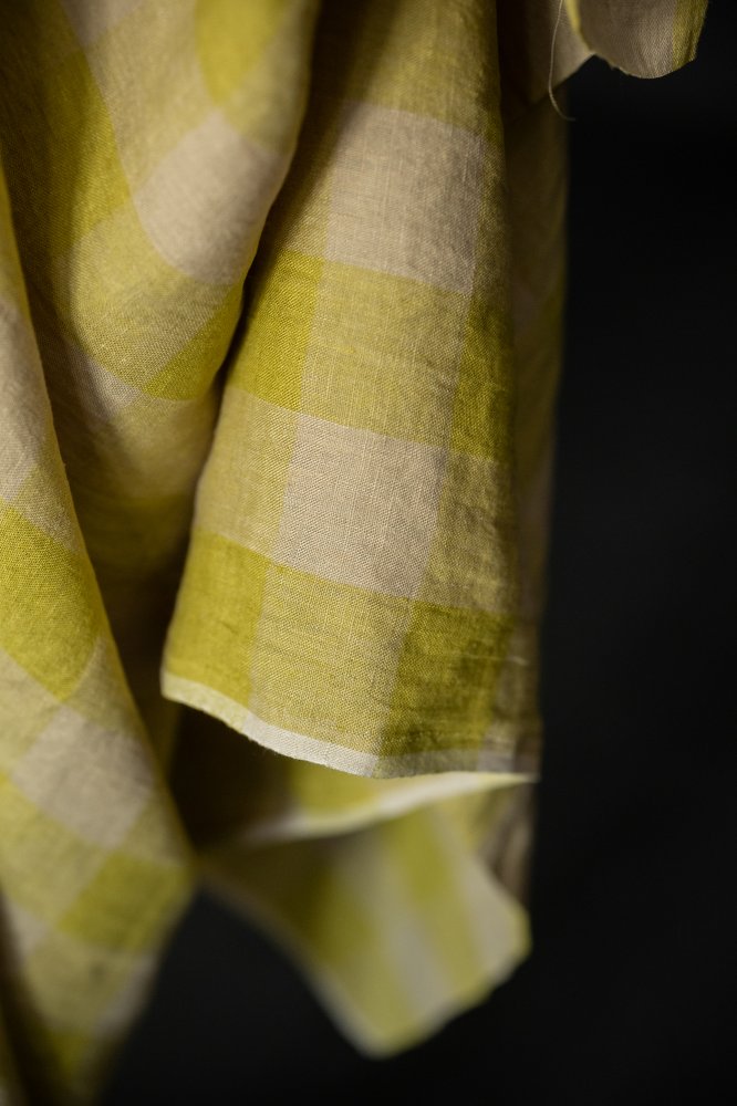 European Laundered Linen Check - Frosted Posset