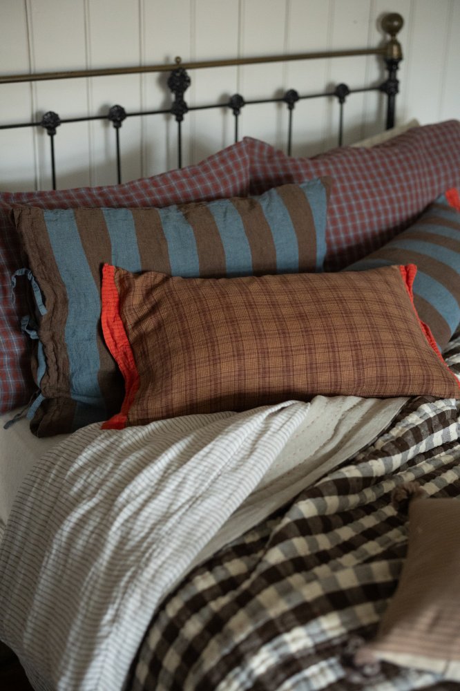 European Laundered Linen Stripe - Gardener
