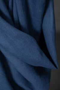 blue navy linen fabric