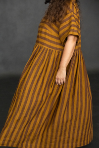European Laundered Linen Stripe - Hazel