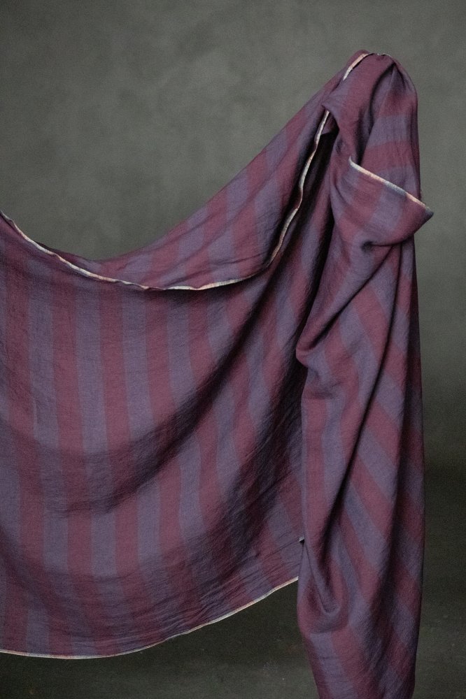 purple stripe linen fabric 