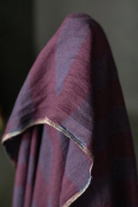 purple stripe linen fabric 