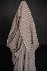 European Laundered Linen Check - Lazy Lupins
