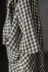 Black and white gingham linen