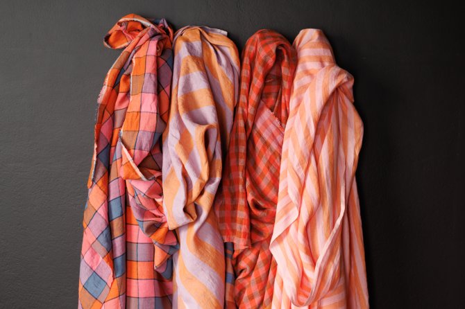 European Laundered Linen - Mallow Stripe