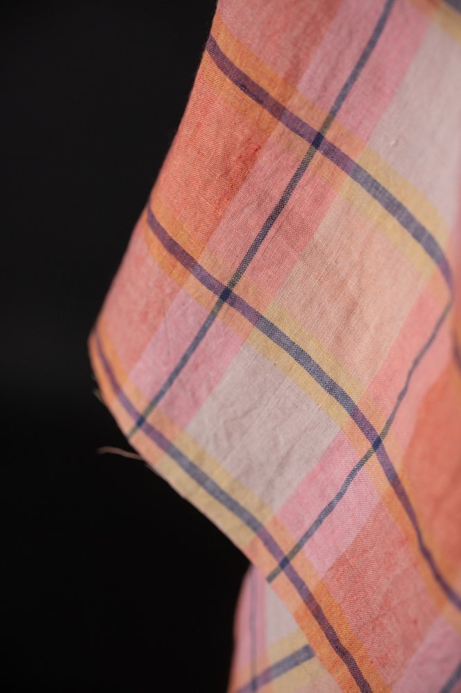 European Laundered Linen Check - Mon Fleur