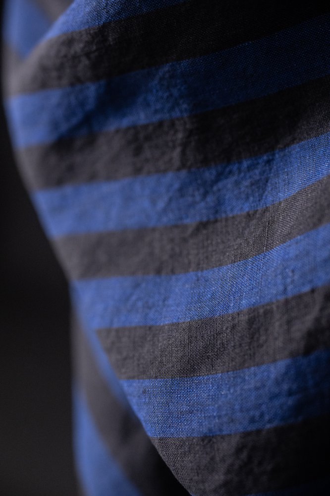 European Laundered Linen Stripe - Moonlit