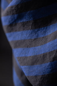 European Laundered Linen Stripe - Moonlit