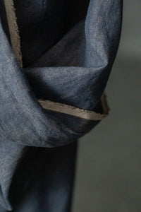 navy brown cross weave fabric linen