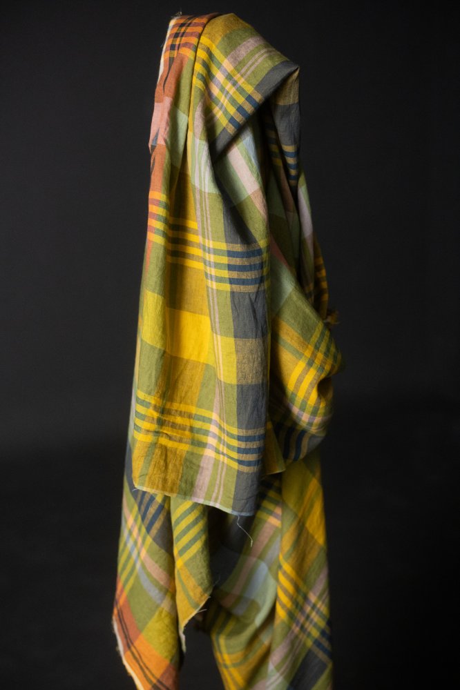 European Laundered Linen Check - Pablo Green