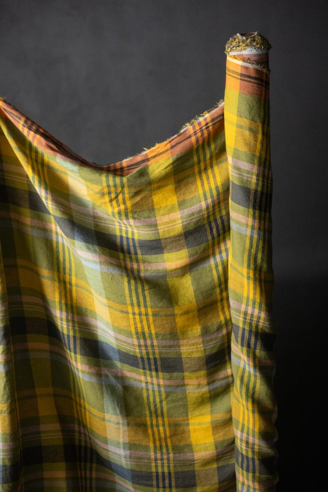 European Laundered Linen Check - Pablo Green