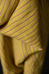 yellow striped linen