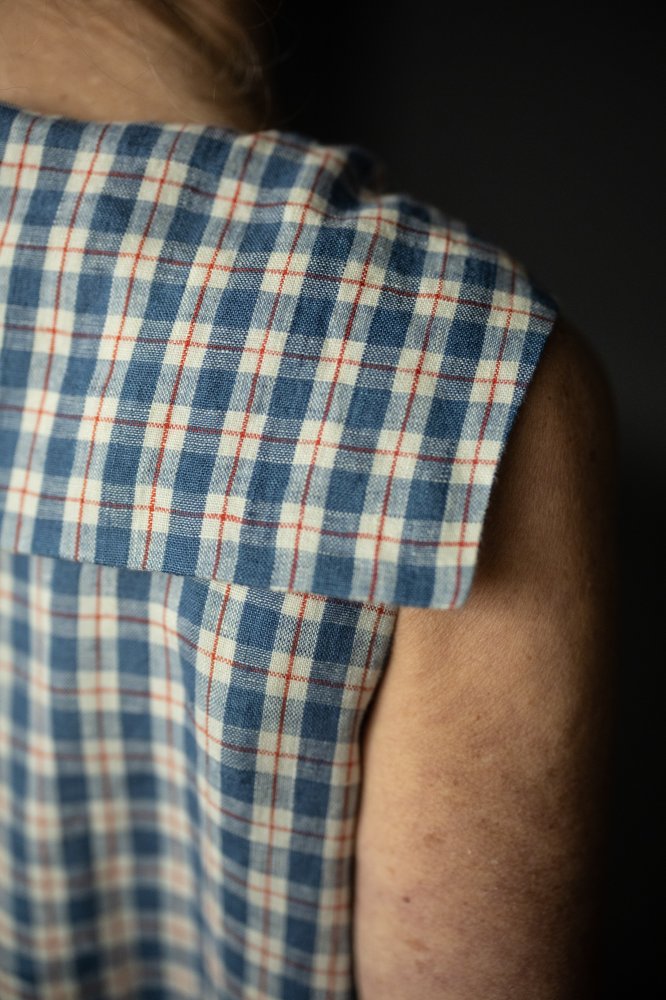 European Laundered Linen Check - Savanna