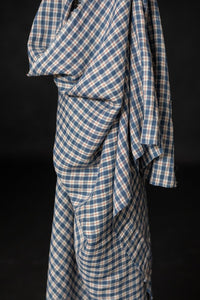 blue gingham linen
