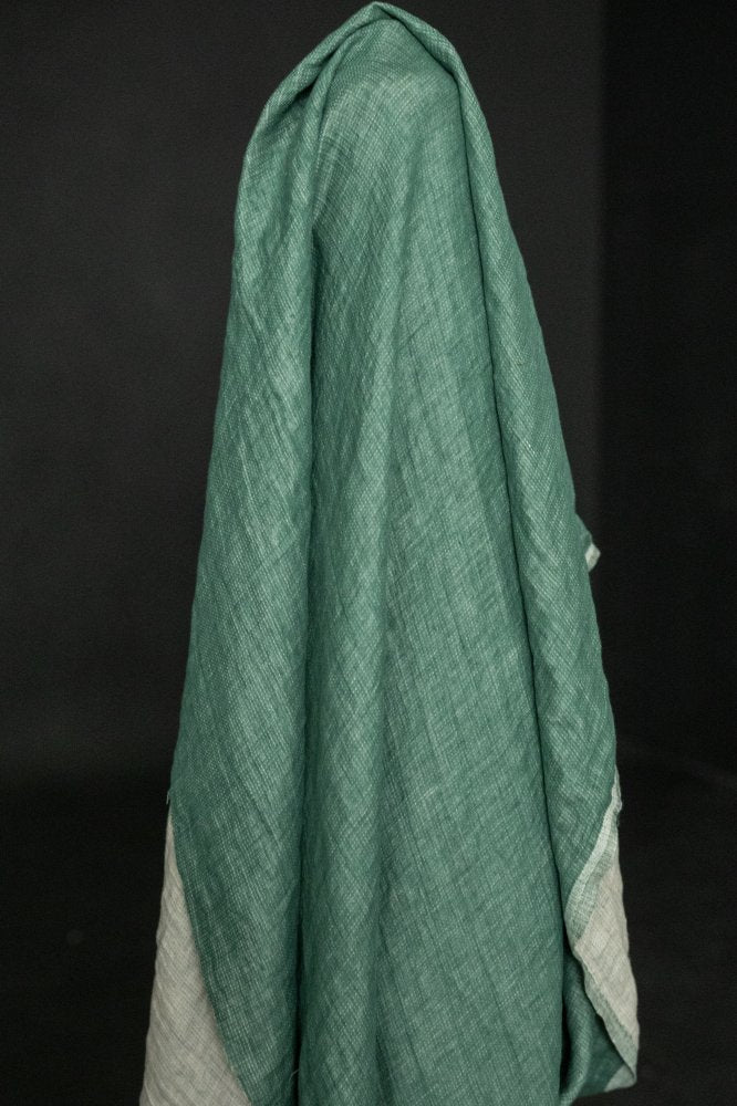 green double gauze linen fabric