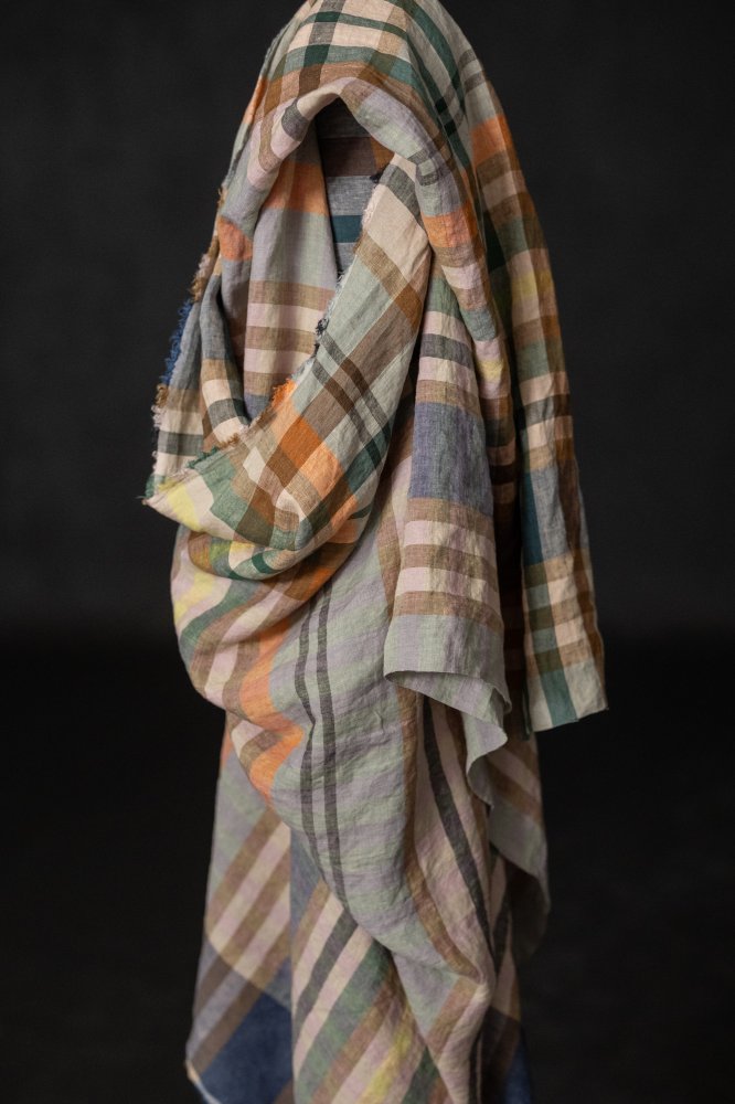 multicolour checked linen