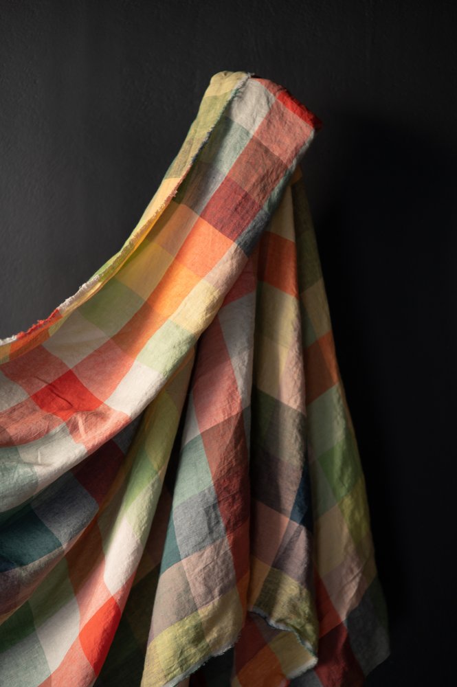 European Laundered Linen Check - Sugar Dreams