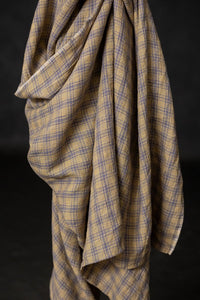 lavender lemon check linen