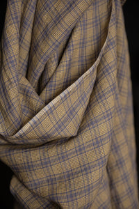 lavender lemon check linen