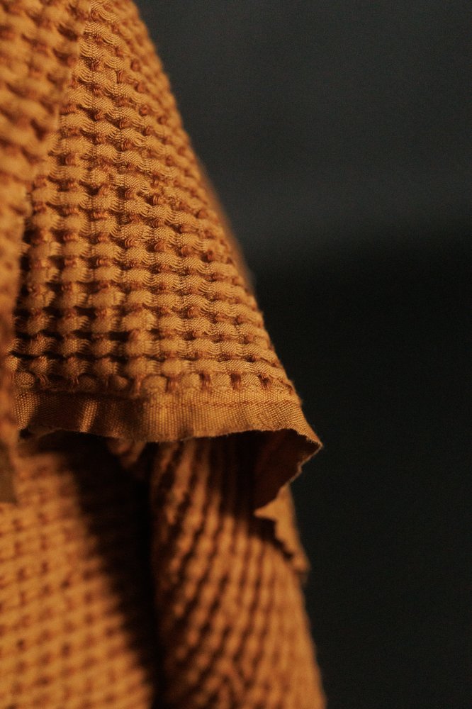 European Linen Waffle - Amber