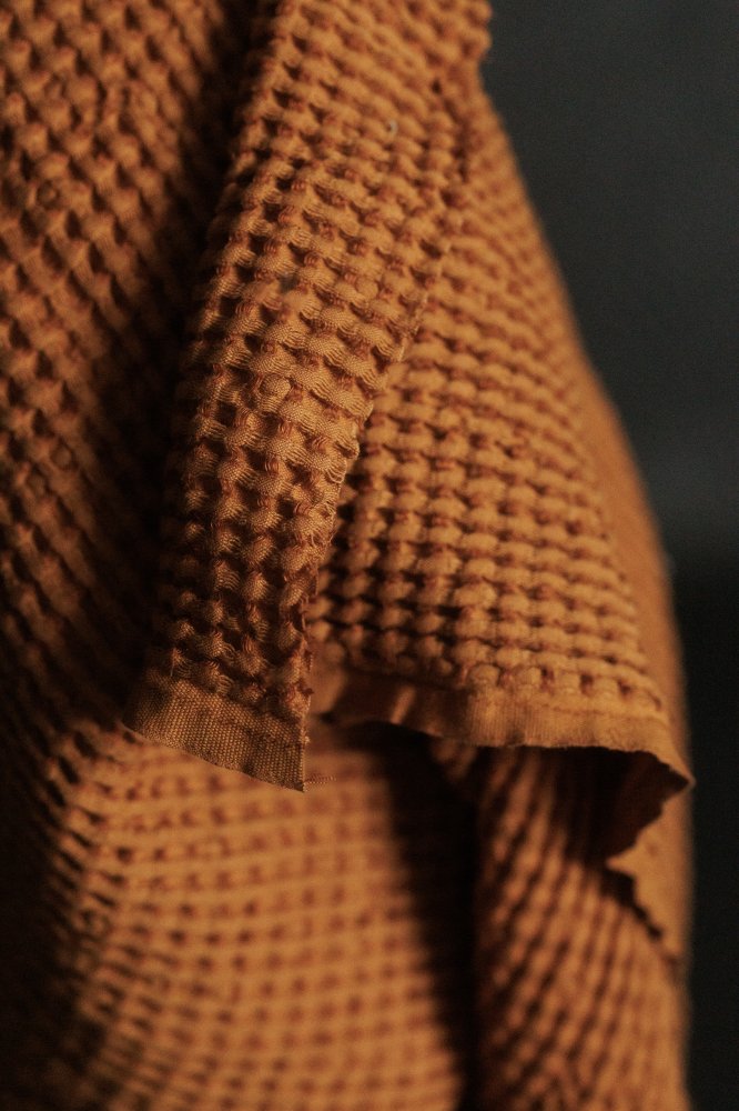 European Linen Waffle - Amber
