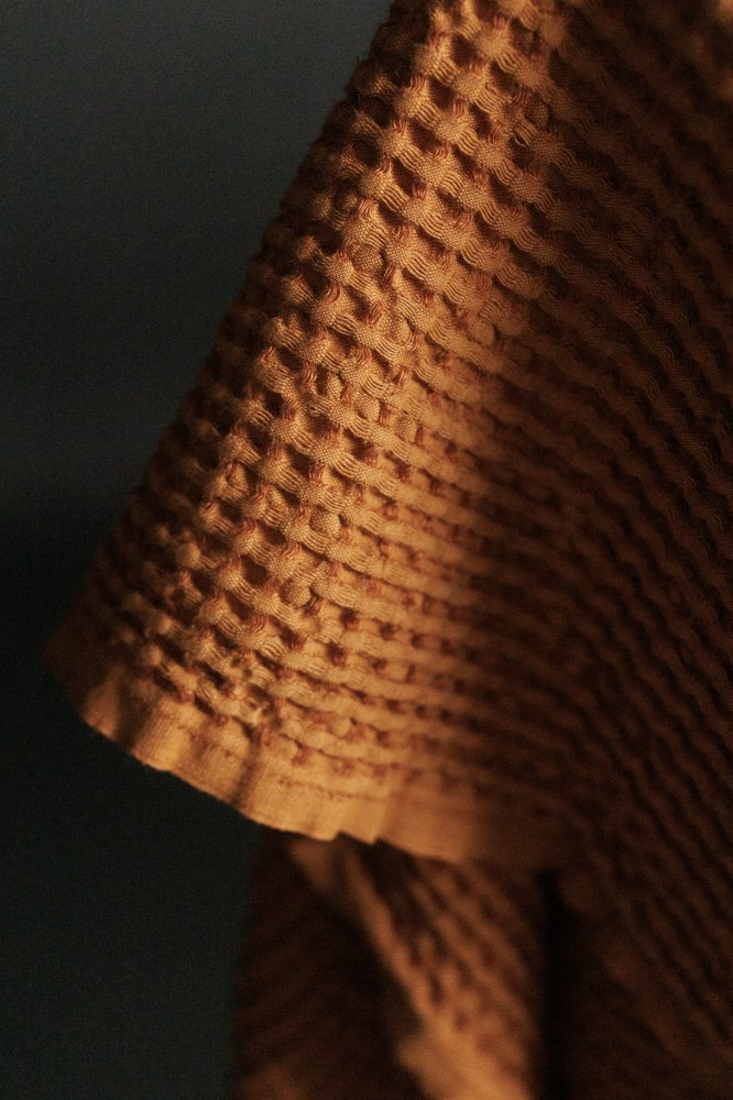European Linen Waffle - Amber